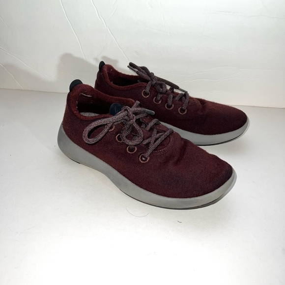 Allbirds Red Maroon Wool Runner Mizzles Shoes - Picture 1 of 10